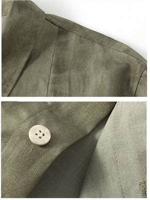 Tie-dye Loose-fit Flax Shirts