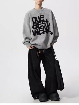 Pull oversize à imprimé lettres