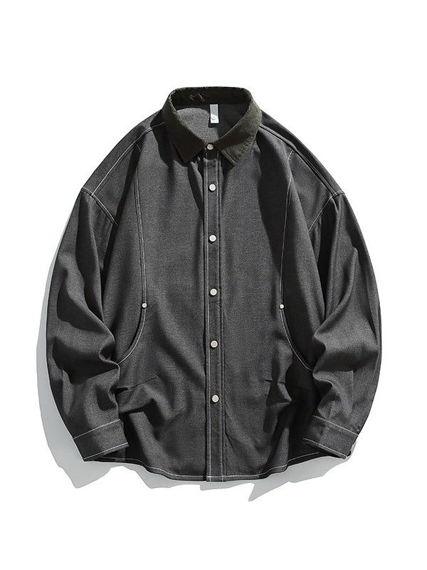 Color-blocked Studs Shirts