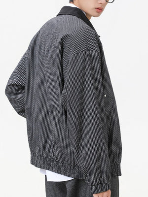 Old Money Style Plaid Color-blocked Layered-look Jackets