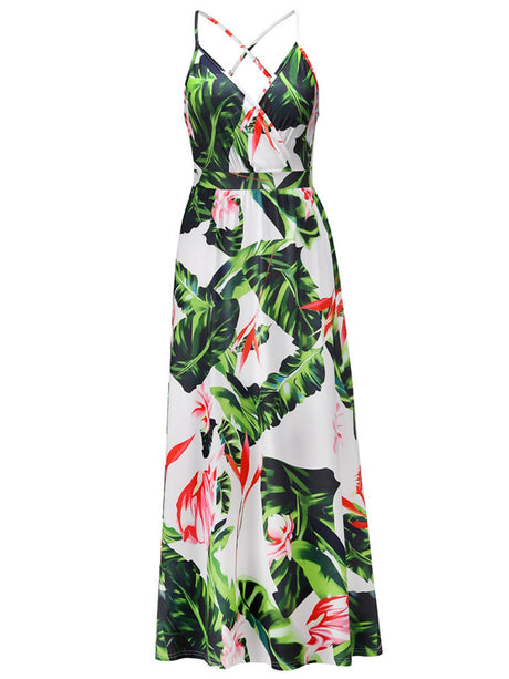 Robes maxi bohèmes à imprimé floral