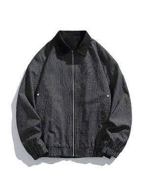 Old Money Style Plaid Color-blocked Layered-look Jackets