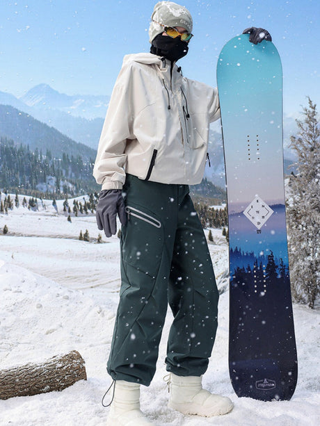 Outdoor Thickening Keep Warm Ski Pants Windproof Water-repellent Tooling Hiking Pants
