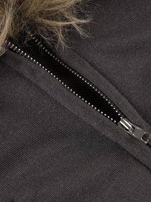 Waist Shaping Plush Patchwork Hoodies Zipper Jackets