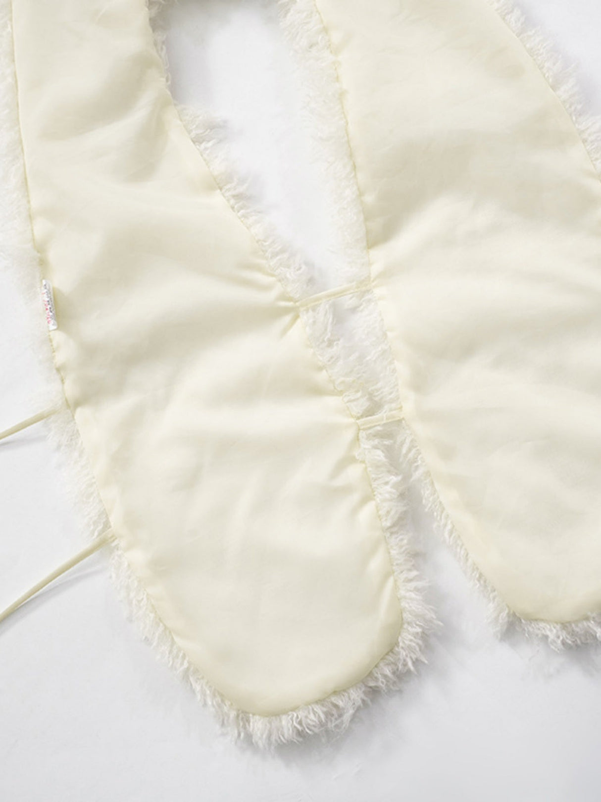 Backless Fur Collar Neckband Lace Up Vest Top Tank Tops&Camis