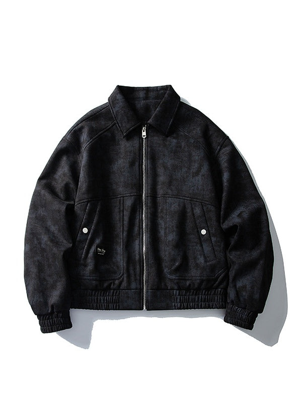Retro Barn Wind Old Money Style Lapel Flight Jacket