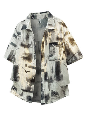 Flax Tie-dye Breathable Shirts
