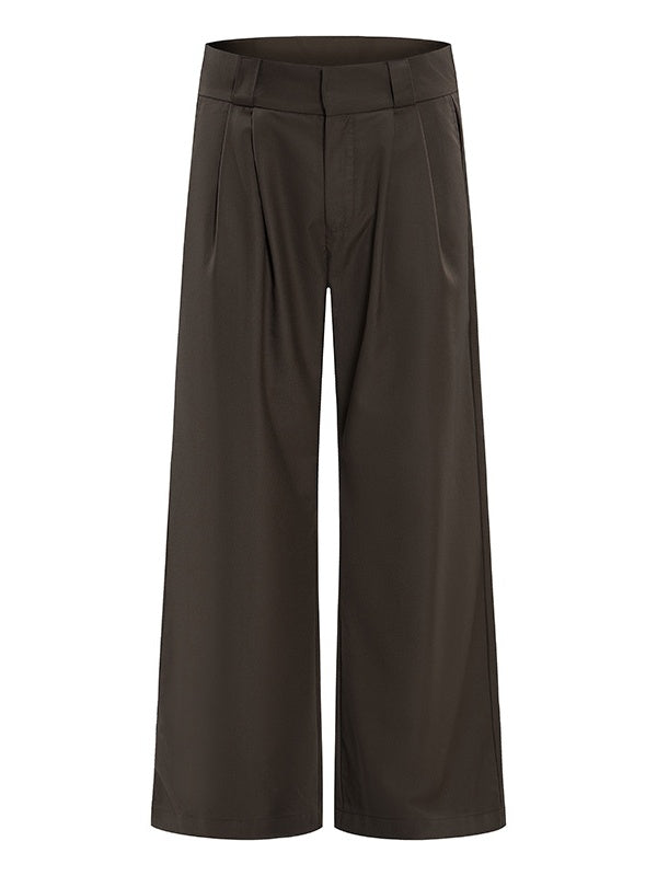 Commuting Cleanfit Straight-fit Wide-leg Dress Pants Pants