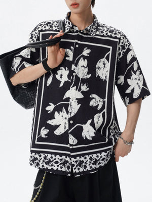 Printed Leisure Loose-fit Beach Shirts