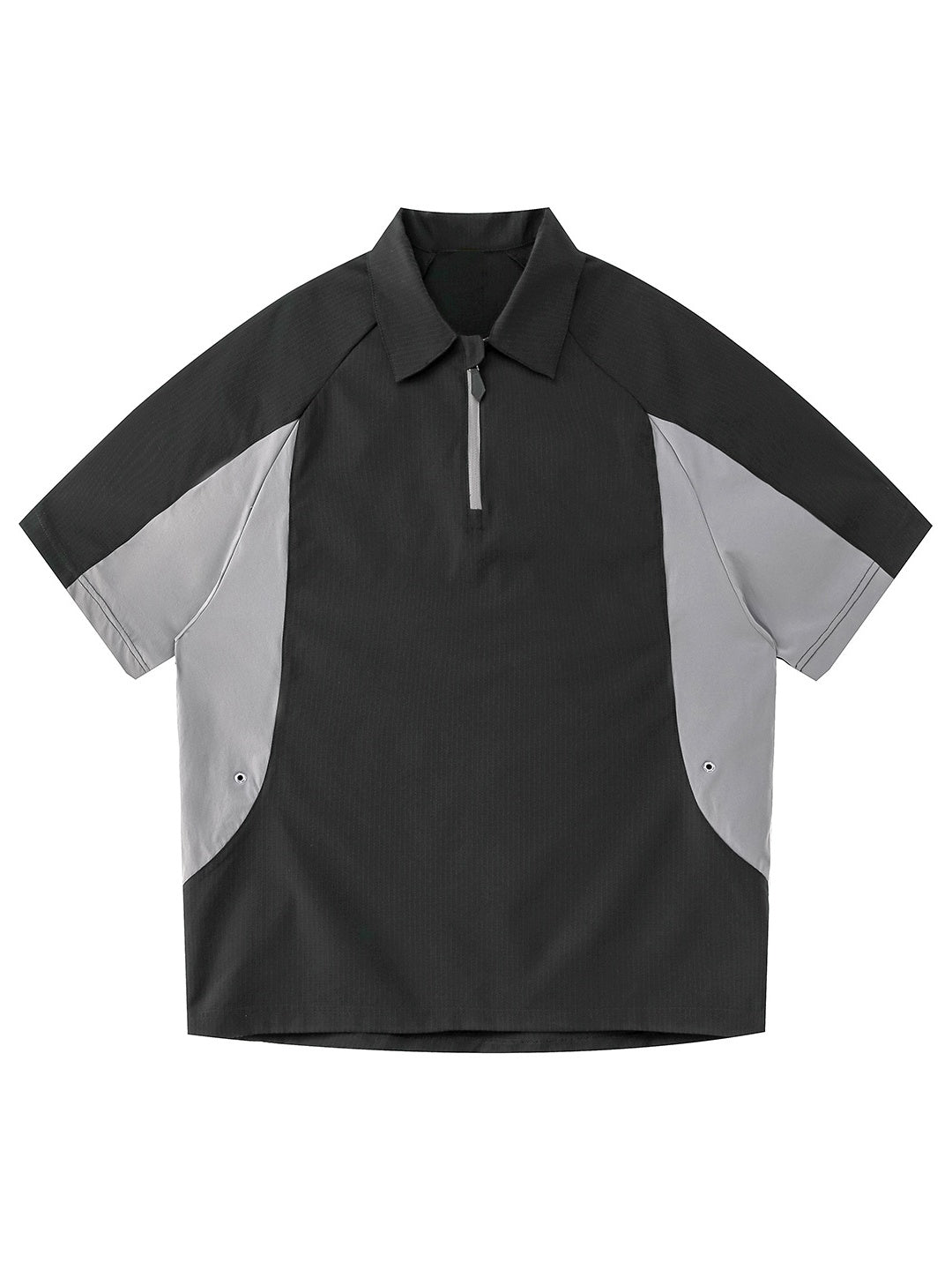 Color-blocked Leisure Breathable Loose-fit POLO Shirt