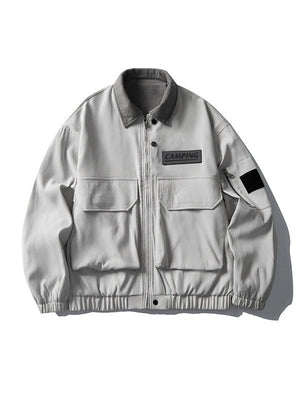 Leisure Multiple Pockets Wasteland Style Retro Lapel Work Jacket