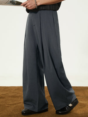 Stereo Gathering A Wide-leg Dress Pants Pants