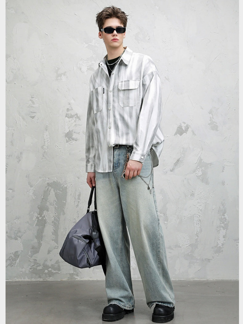 Retro Niche Fashion Loose Lapel Long-sleeved Shirt