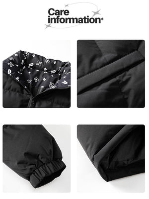 Color Interpolation Stand Collar Thickening Keep Warm Winter Coats