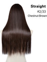 U-shaped Half-head Wig With Seamless Hair Extensions, One-piece Long Straight Wig