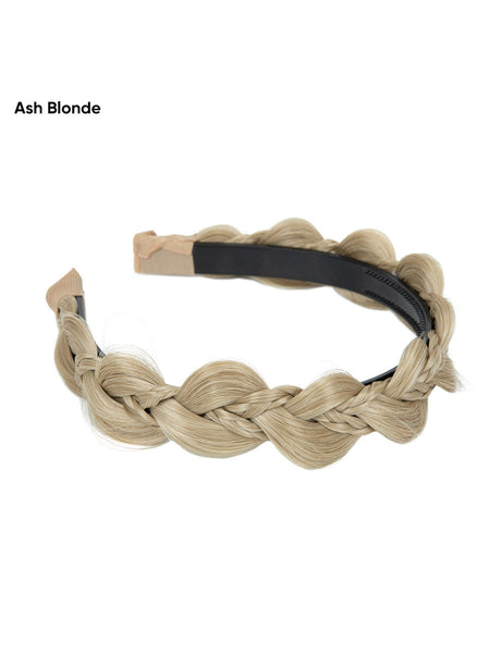 Braided Headband, Wide-brimmed Three-strand Sandwich Wig