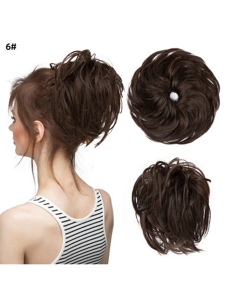Fluffy Long Beard Curly Hair Updo Wig