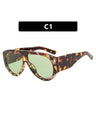 Large-framed Leopard-print Aviary-shaped Sunglasses