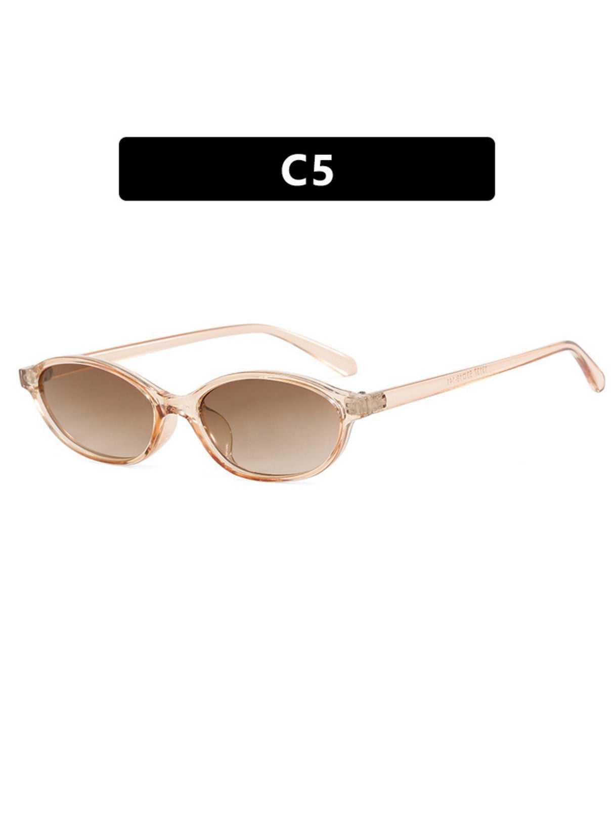 Oval-shaped Small-framed Sunglasses