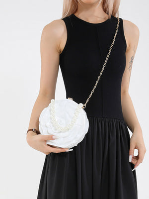Flower-shaped Round Evening Shoulder Bag