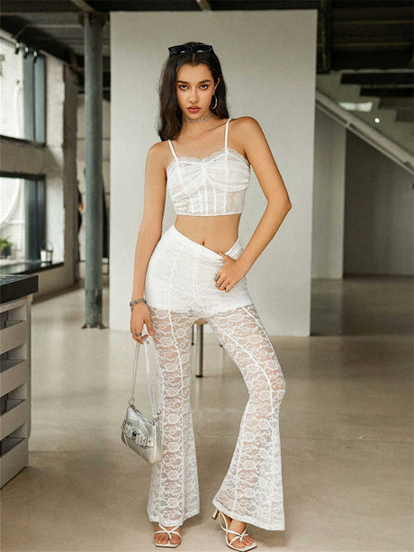 Liber Summer Women's Y2K Hot Girl Lace Pants