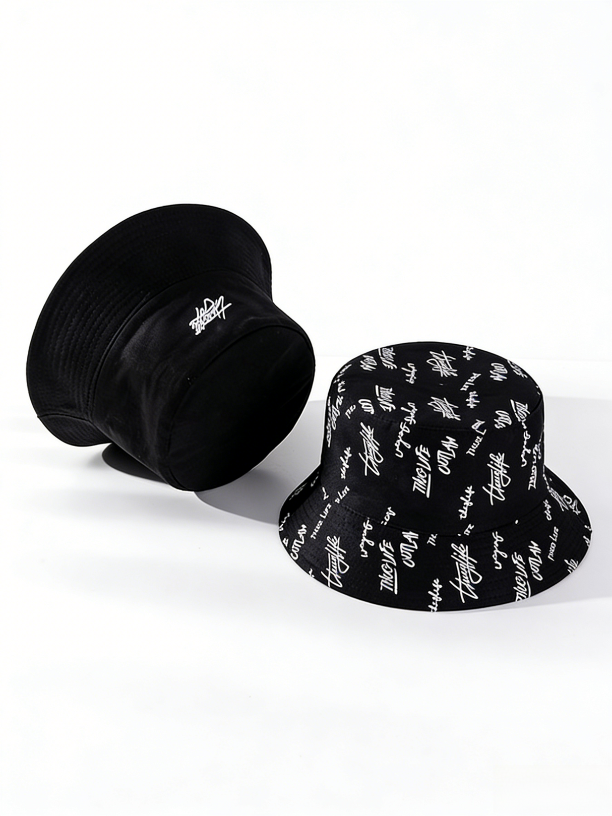 Printed Double-sided Foldable Sunscreen Bucket Hats