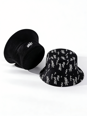 Printed Double-sided Foldable Sunscreen Bucket Hats
