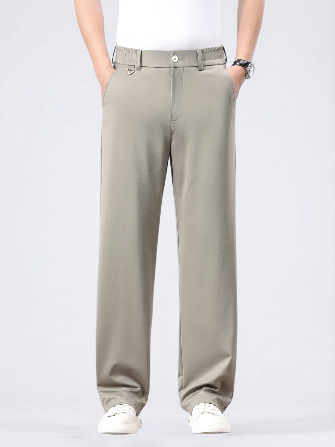 Icy Cool Non-iron Anti-wrinkle Straight-fit Pants