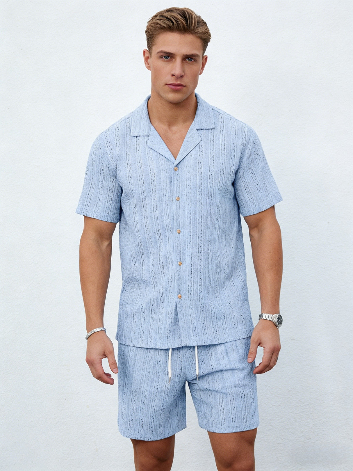 Hollow Out Breathable 2-piece Sets Set