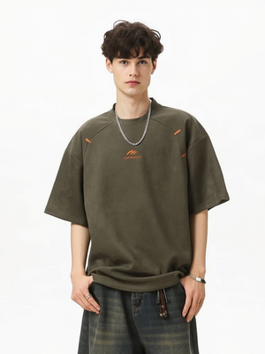 【EXPÉDITION NORMALE】T-shirts patchwork imprimés color-block