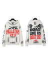 Washing Water Old Printed Hooded Sweatshirt Trousers Set