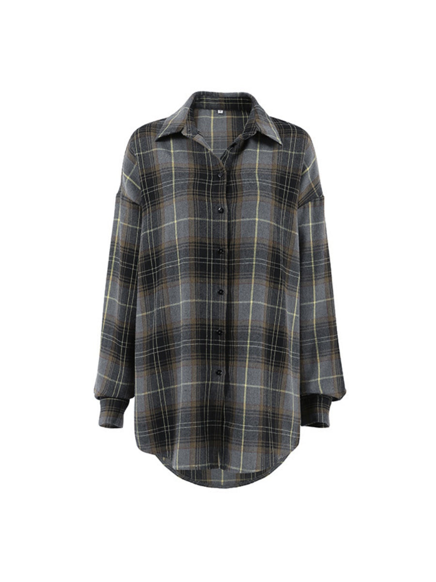 Liber Autumn Women's Plaid Plaid Shirts