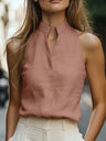 Stand-up Collar Sleeveless Vest