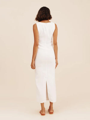 Square Collar Cotton And Linen Camisoles Leisure Temperament Maxi Dresses