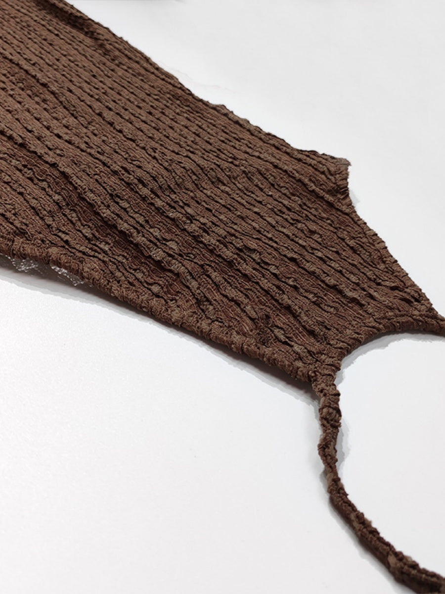 【EXPÉDITION NORMALE】Robes maxi moulantes sans manches à col montant en maille