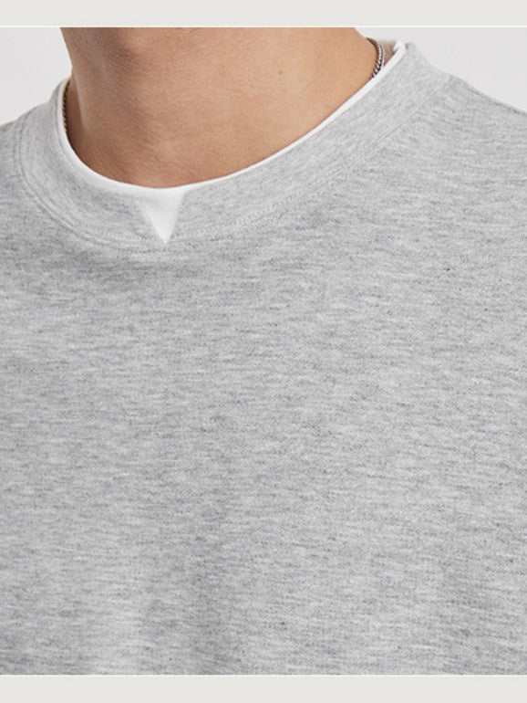 Minimalism Small V-neck Loose-fit T-shirts