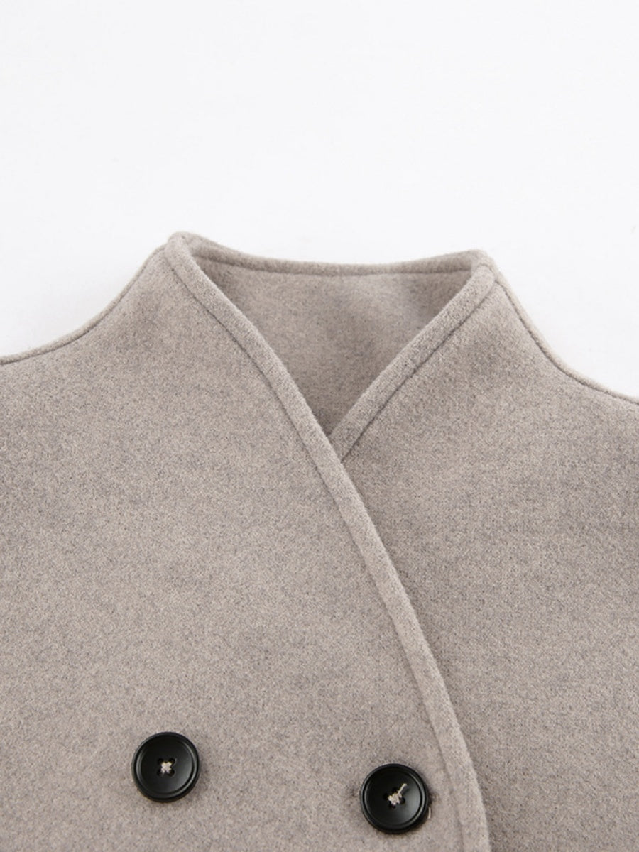 Double-Breasted Short Pea Coat