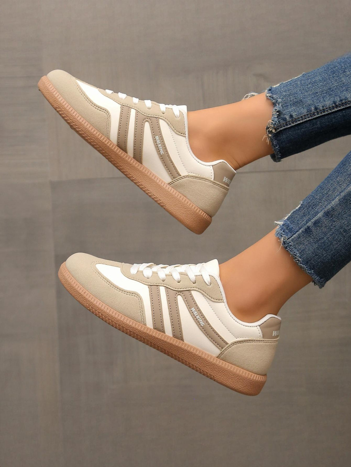 Retro Color-blocked German Training Shoes And Sneakers