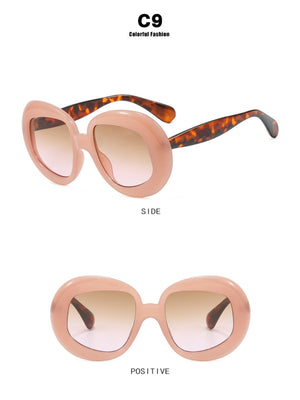 Irregularly Shaped Full-frame Round Fashion Glasses