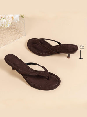 Simple And Stylish High-heeled Flip-flops