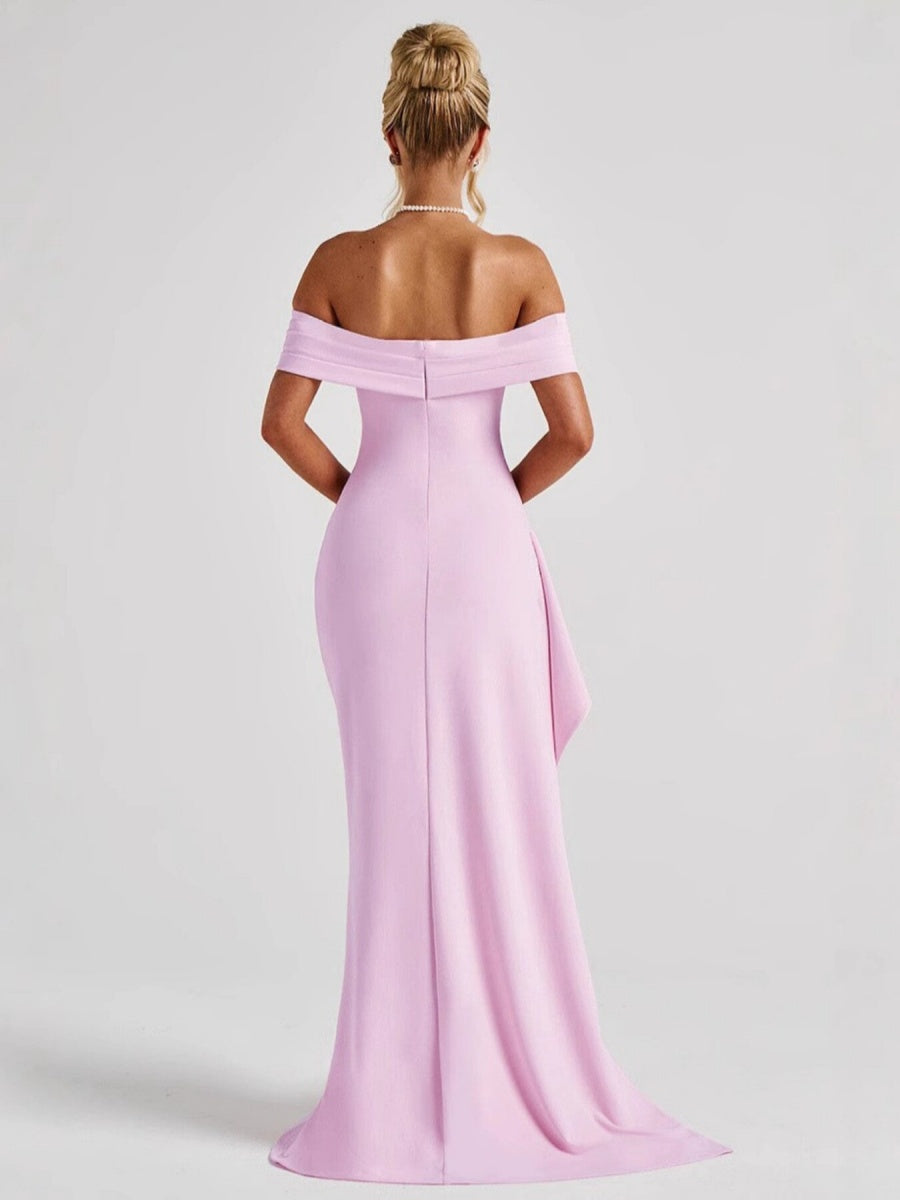 Liber Summer Women's Backless Solid Color Maxi Dresses