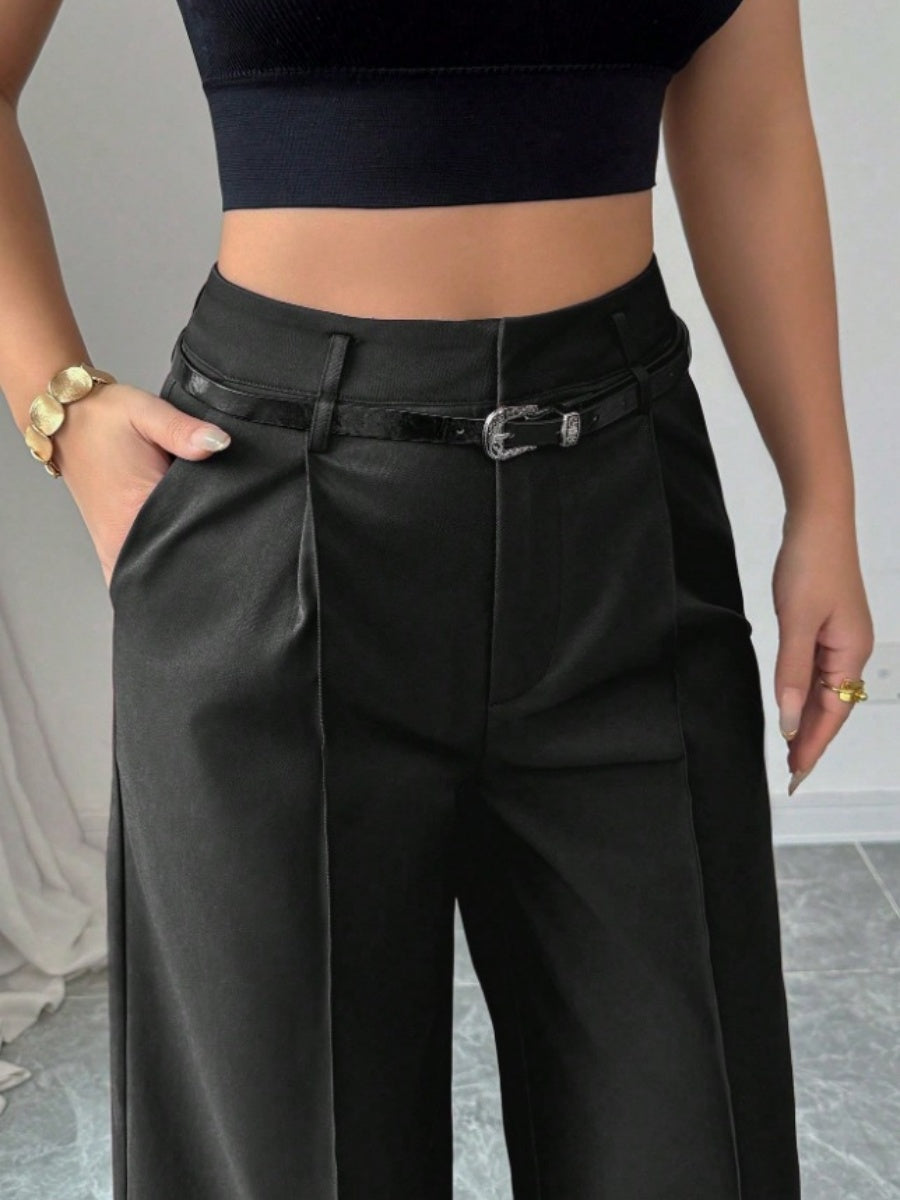 High Waist Loose Straight Pants
