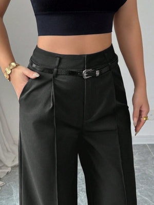 High Waist Loose Straight Pants