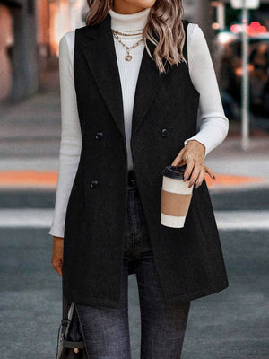 Splicing Herringbone Pattern Suit Sleeveless Vest