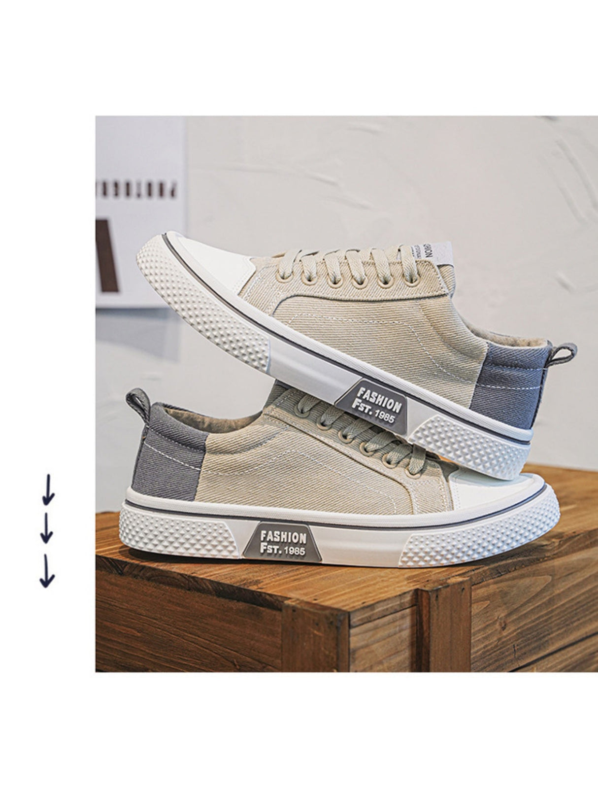 Liber Four Seasons Colorblock Canvas Men's Casual Sports Shoes