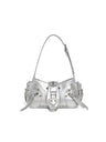 Stylish Leopard Print Edgy Biker Studded Shoulder Bag