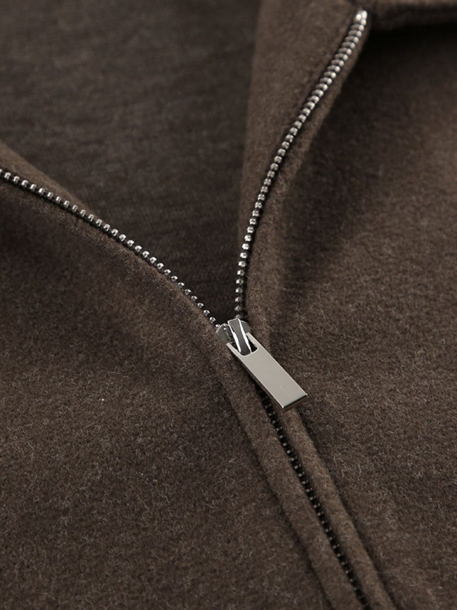 Brown Zip-Front Jacket