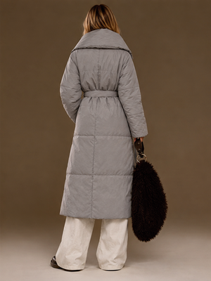 Loose-fitting, Casual, Warm, Long Stand-collar Cotton Coat/long Cotton-padded Jacket