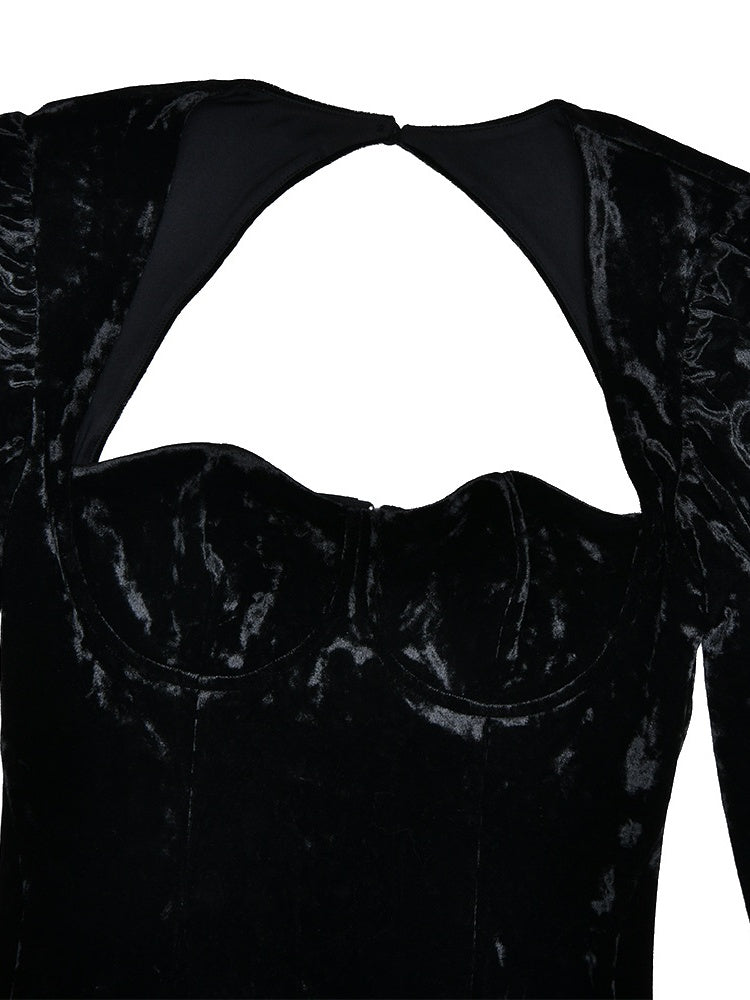 Christmas Cuff Tie Sexy Backless Design Hip Mini&Short Dresses