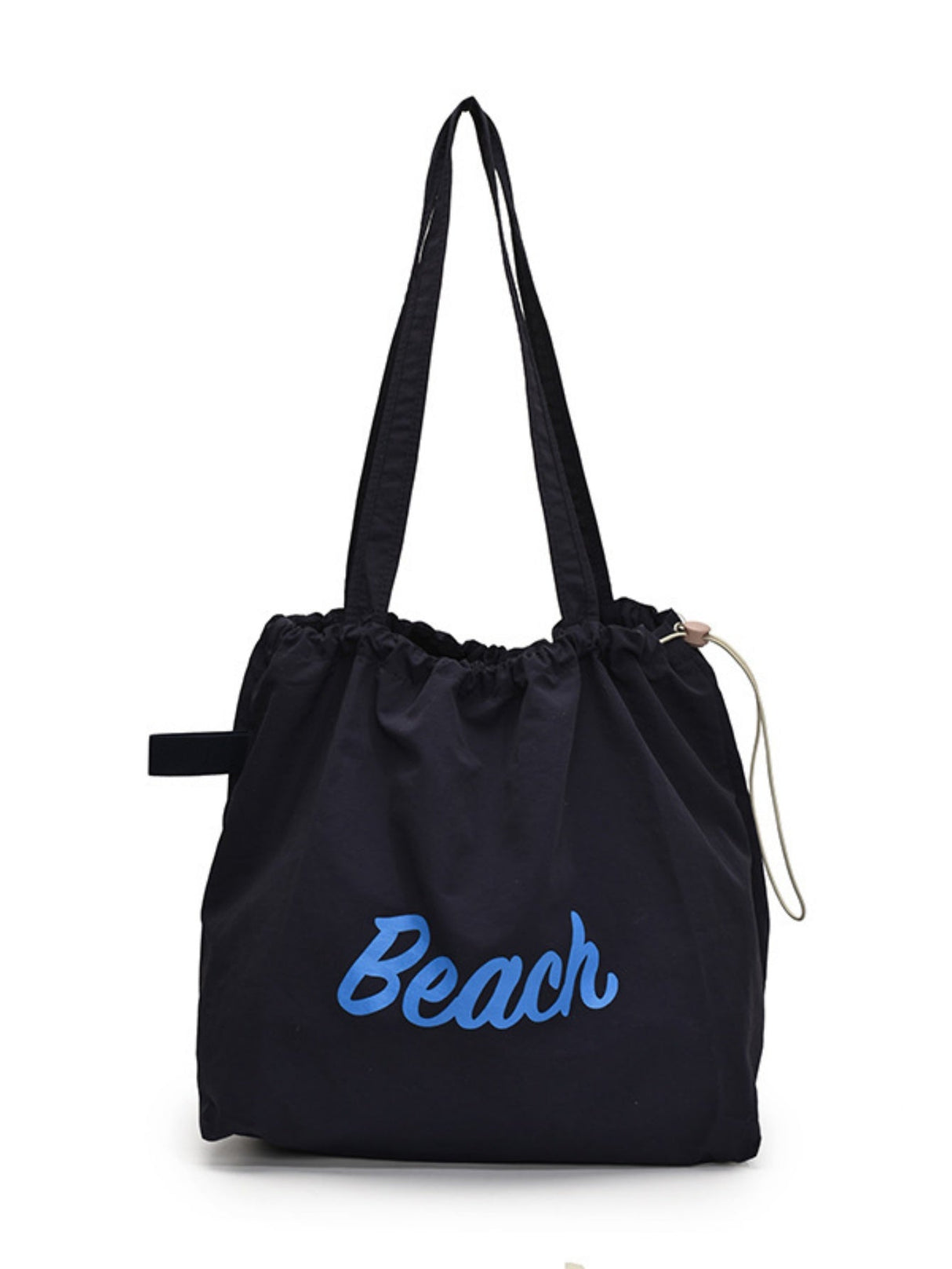 Letter Print Large Capacity Lightweight Drawstring Shoulder Bag